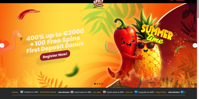 معاينة Spicy Jackpots للموقع