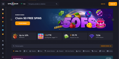 Spinarium websted forhåndsvisning
