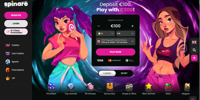 Spinaro websted forhåndsvisning