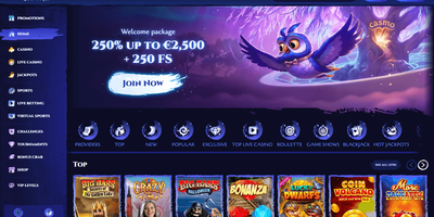 Spinight nettsted forhåndsvisning