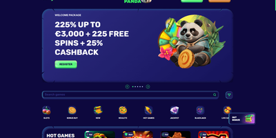 SpinPanda webbplatsförhandsvisning