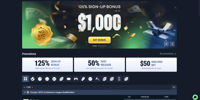 Sportbet.one nettsted forhåndsvisning