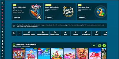 StakeMania nettsted forhåndsvisning