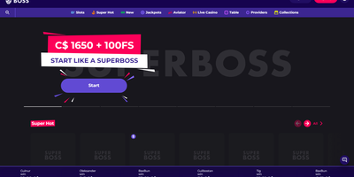 SuperBoss websted forhåndsvisning