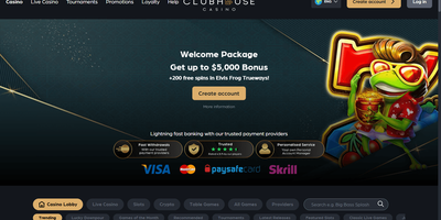 The Clubhouse websted forhåndsvisning