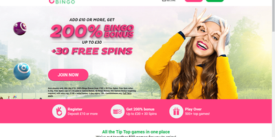 Tip Top Bingo predogled spletnega mesta