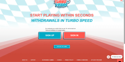 Turbo Vegas webbplatsförhandsvisning