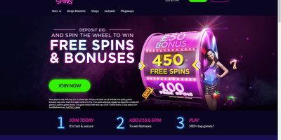 Vegas Spins nettsted forhåndsvisning