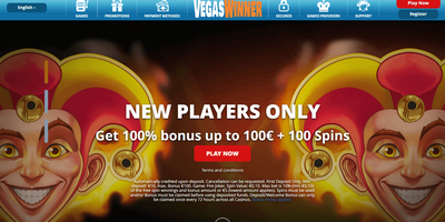 VegasWinner nettsted forhåndsvisning