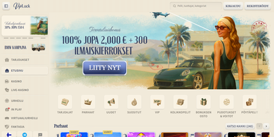 VipLuck websted forhåndsvisning