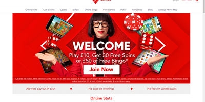 Virgin Games nettsted forhåndsvisning