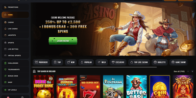 Wildsino websted forhåndsvisning