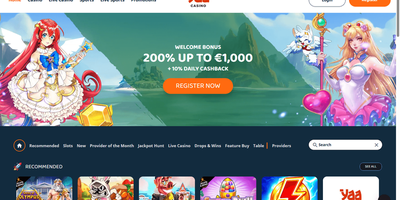 YaaCasino nettsted forhåndsvisning